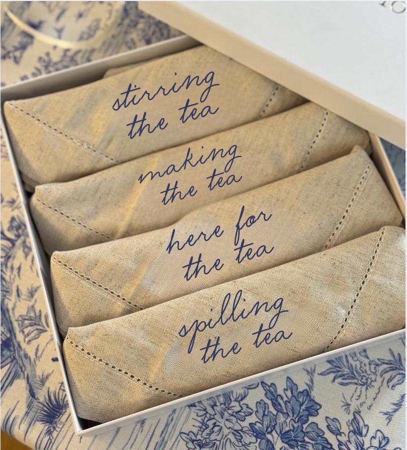 The Tea Collection- Embroidered Napkin Gift Set - PRE ORDER FOR FEBRUARY DISPATCH