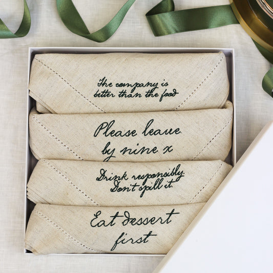 The Viral Collection- Embroidered Napkin Gift Set