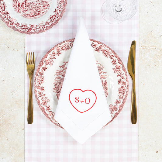 Personalised Heart Napkin